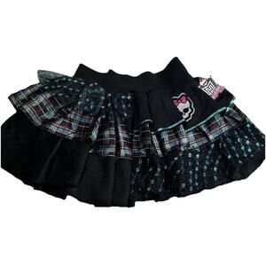 Monster High Blue Plaid Mesh Tutu Skirt Costume One Size